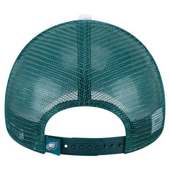 Philadelphia Eagles New Era Youth Sport Night Color Block 9FORTY A-Frame Trucker Adjustable Hat - Midnight Green Hats