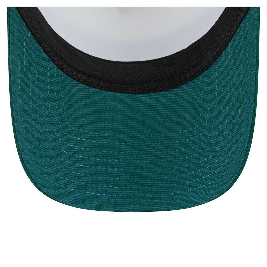 Philadelphia Eagles New Era Youth Sport Night Color Block 9FORTY A-Frame Trucker Adjustable Hat - Midnight Green Hats