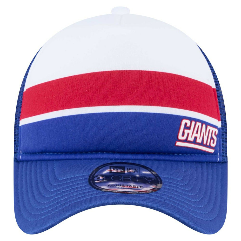 New York Giants New Era Youth Sport Night Color Block 9FORTY A-Frame Trucker Adjustable Hat - Royal Hats