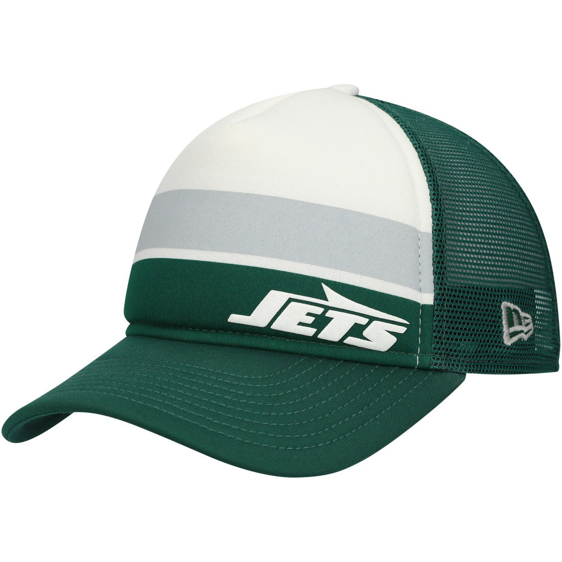New York Jets New Era Youth Sport Night Color Block 9FORTY A-Frame Trucker Adjustable Hat - Green Hats