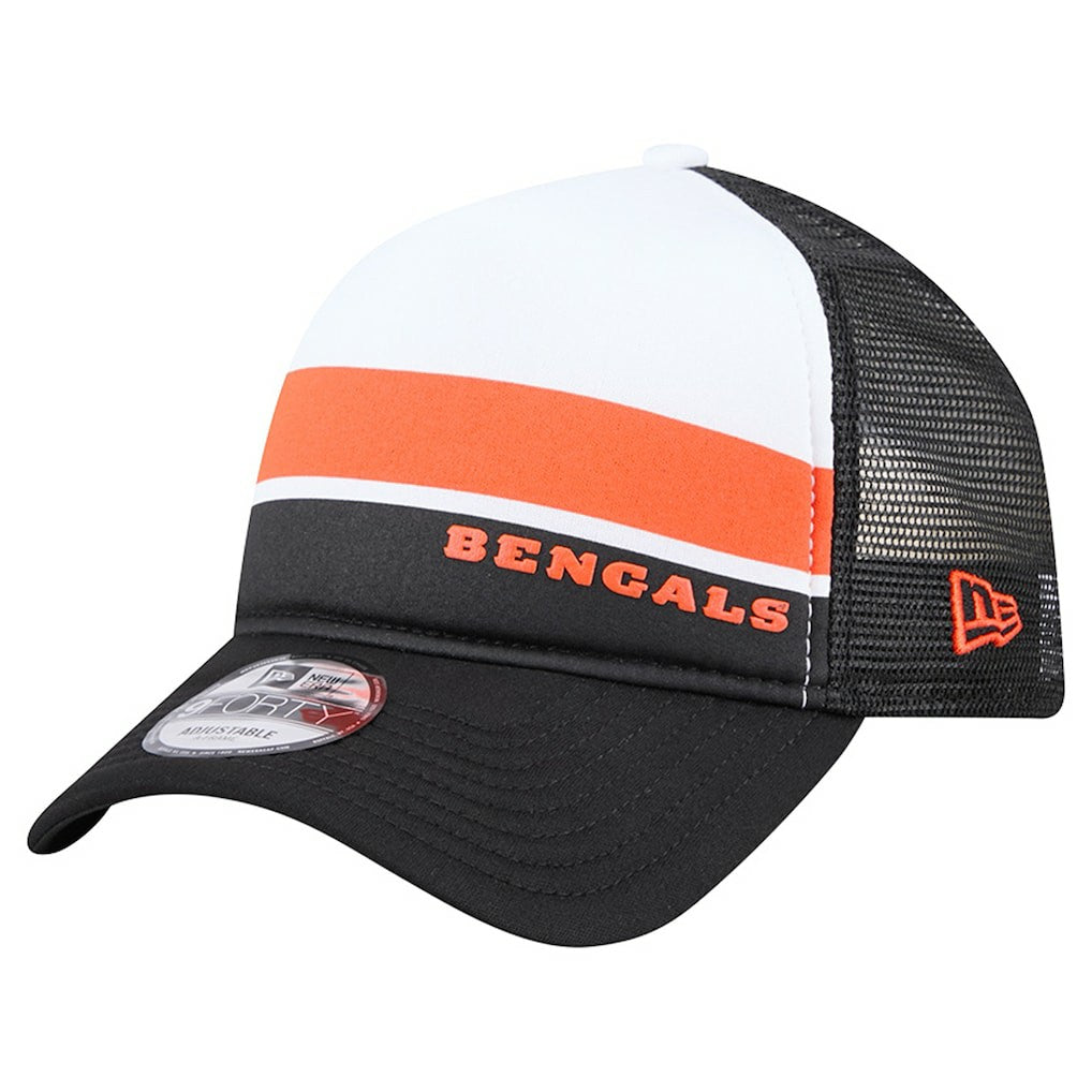 Cincinnati Bengals New Era Preschool Sport Night Color Block 9FORTY A-Frame Trucker Adjustable Hat - Black Hats