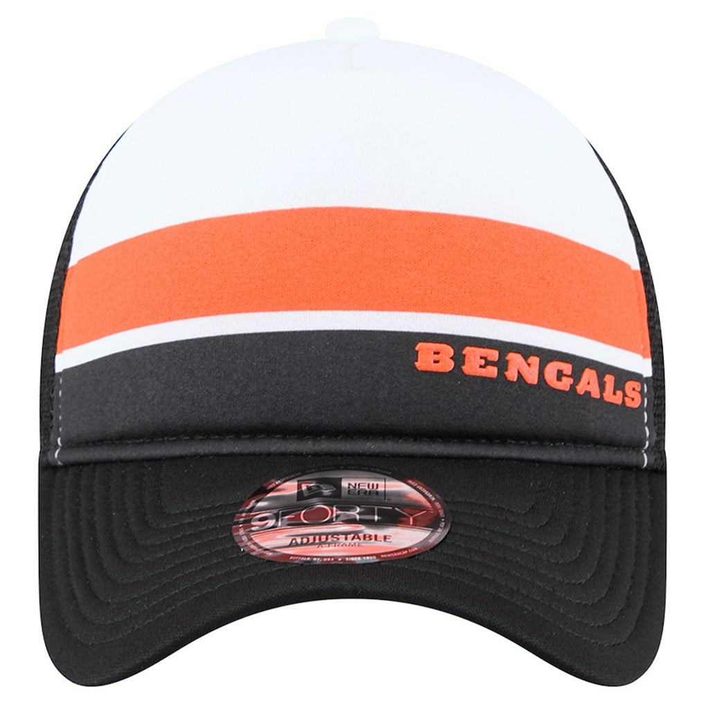 Cincinnati Bengals New Era Preschool Sport Night Color Block 9FORTY A-Frame Trucker Adjustable Hat - Black Hats