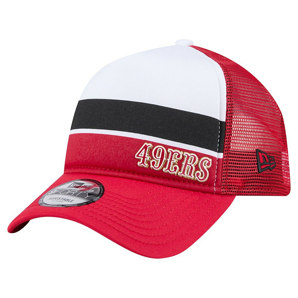 San Francisco 49ers New Era Preschool Sport Night Color Block 9FORTY A-Frame Trucker Adjustable Hat - Scarlet Hats