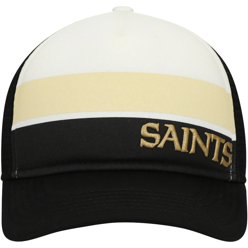 New Orleans Saints New Era Preschool Sport Night Color Block 9FORTY A-Frame Trucker Adjustable Hat - Black Hats