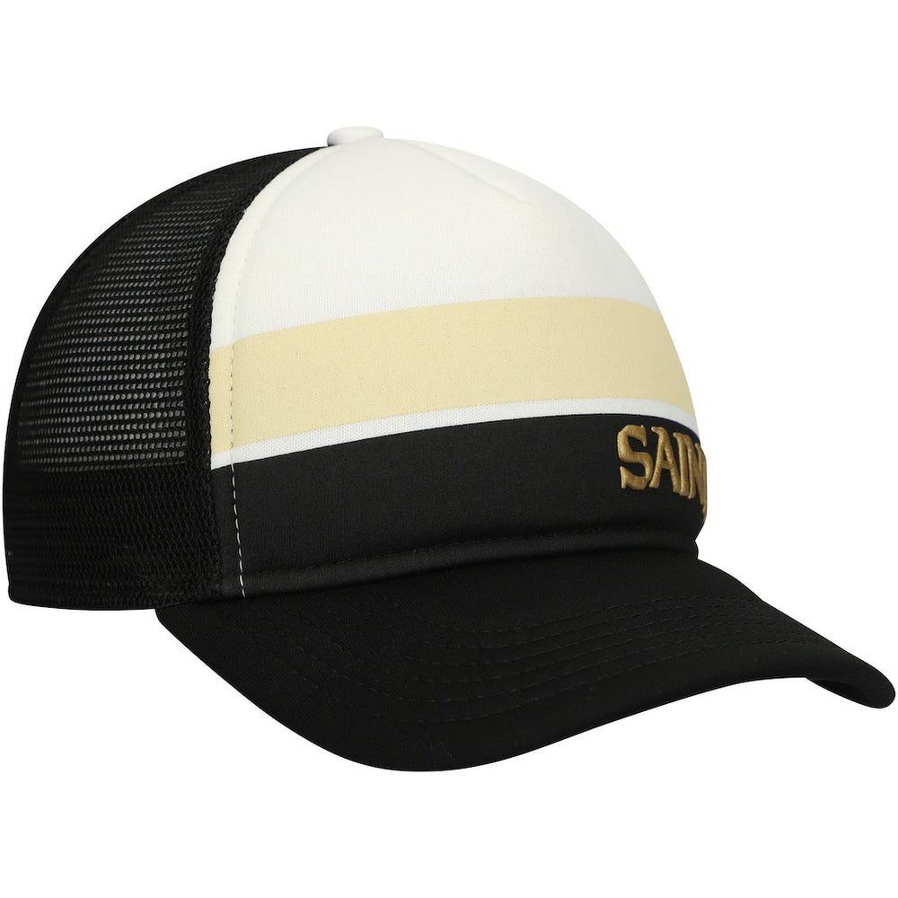 New Orleans Saints New Era Preschool Sport Night Color Block 9FORTY A-Frame Trucker Adjustable Hat - Black Hats