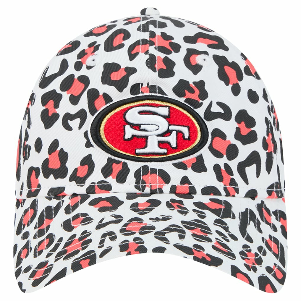 San Francisco 49ers New Era Girls Youth Active Leopard 9TWENTY Adjustable Hat - White Hats