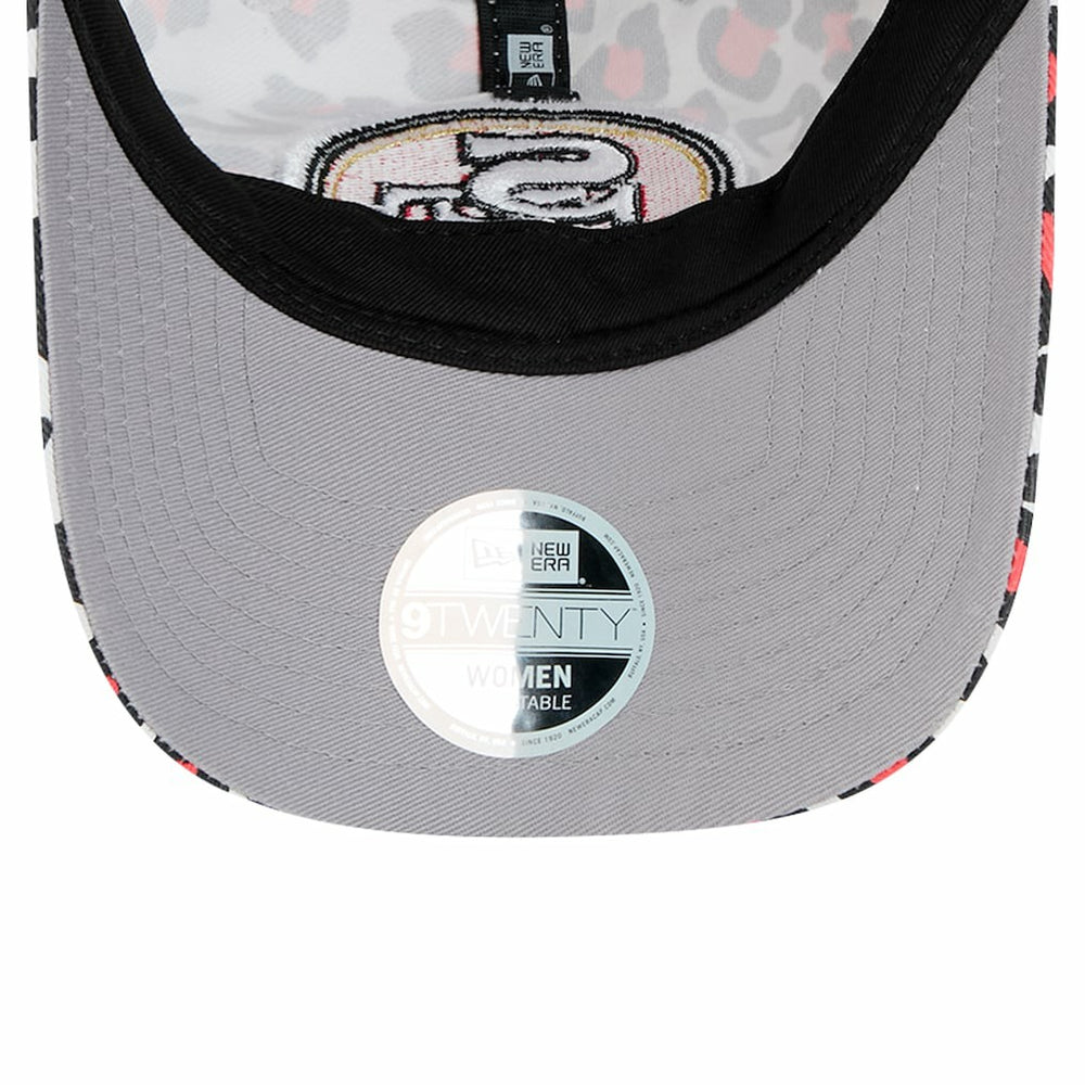 San Francisco 49ers New Era Girls Youth Active Leopard 9TWENTY Adjustable Hat - White Hats