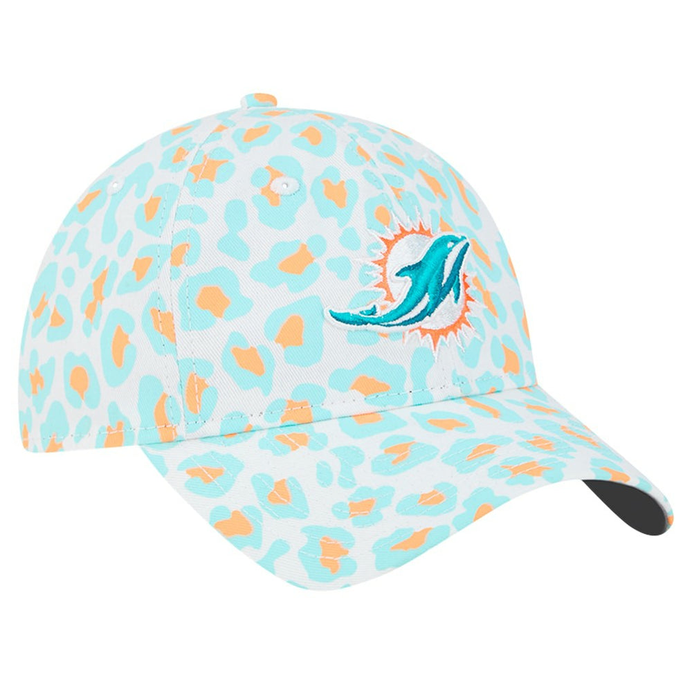 Miami Dolphins New Era Preschool Active Leopard 9TWENTY Adjustable Hat - White Hats