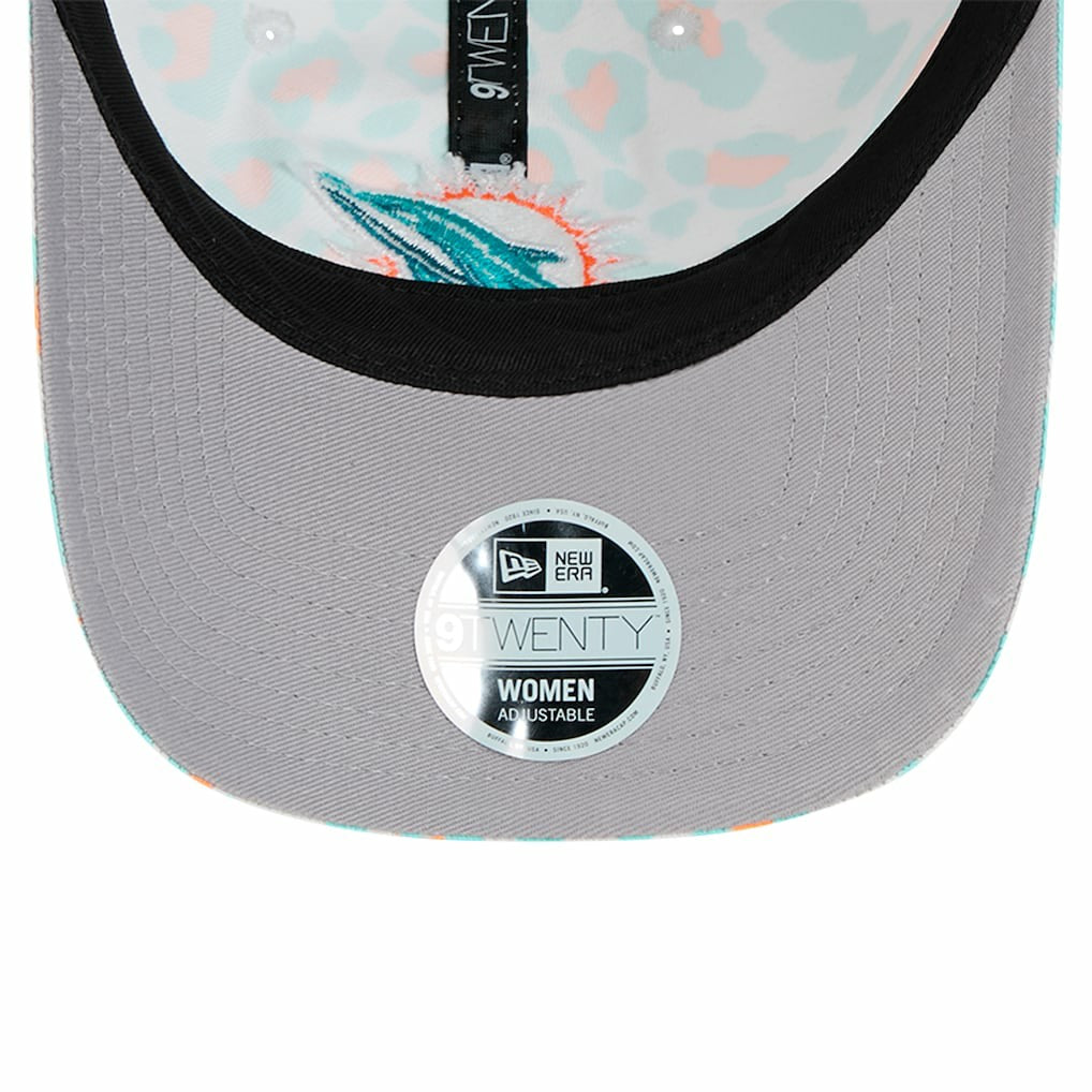 Miami Dolphins New Era Preschool Active Leopard 9TWENTY Adjustable Hat - White Hats
