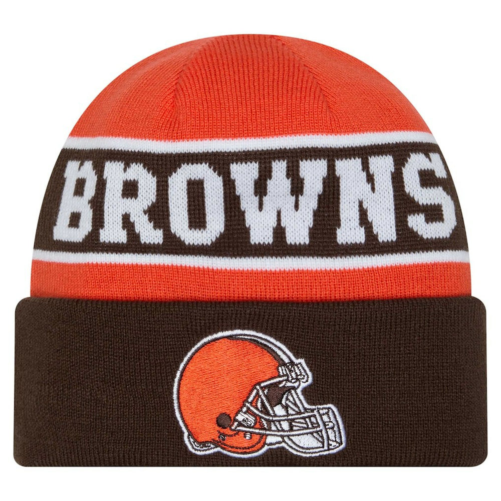 Cleveland Browns New Era Youth Active Reversible Cuffed Knit Hat - Brown Hats