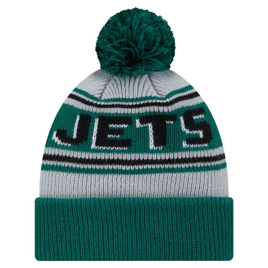 New York Jets New Era Youth Main Cuffed Knit Hat with Pom - Green Hats