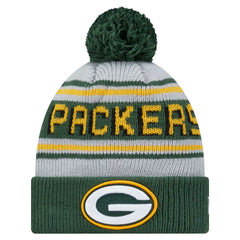 Green Bay Packers New Era Youth Main Cuffed Knit Hat with Pom - Green Hats