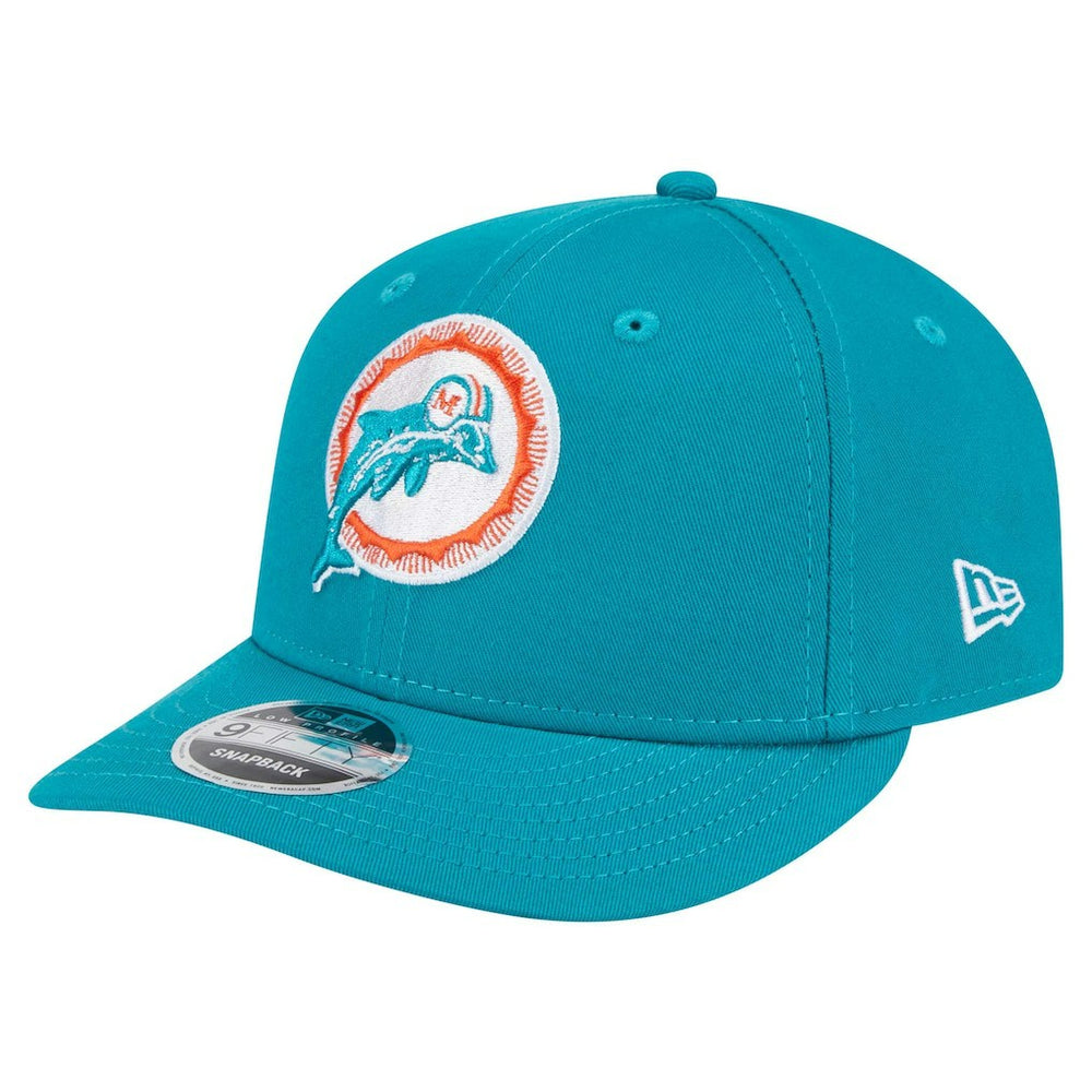 Miami Dolphins New Era Main Low Profile 9FIFTY Snapback Hat - Aqua Hats