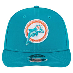 Miami Dolphins New Era Main Low Profile 9FIFTY Snapback Hat - Aqua Hats