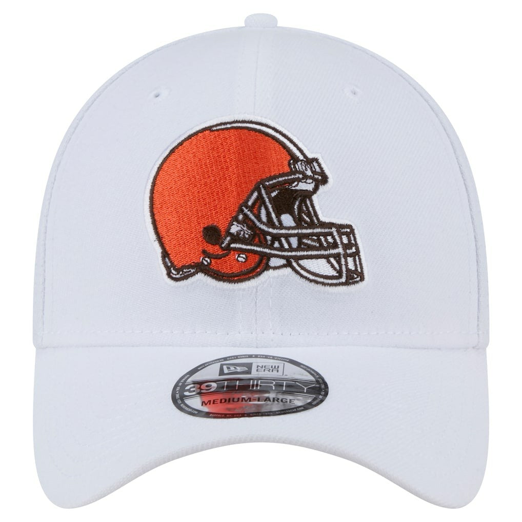 Cleveland Browns New Era Main 39THIRTY Flex Hat - White Hats