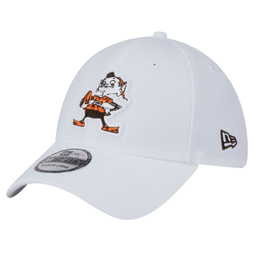 Cleveland Browns New Era Throwback 39THIRTY Flex Hat - White Hats