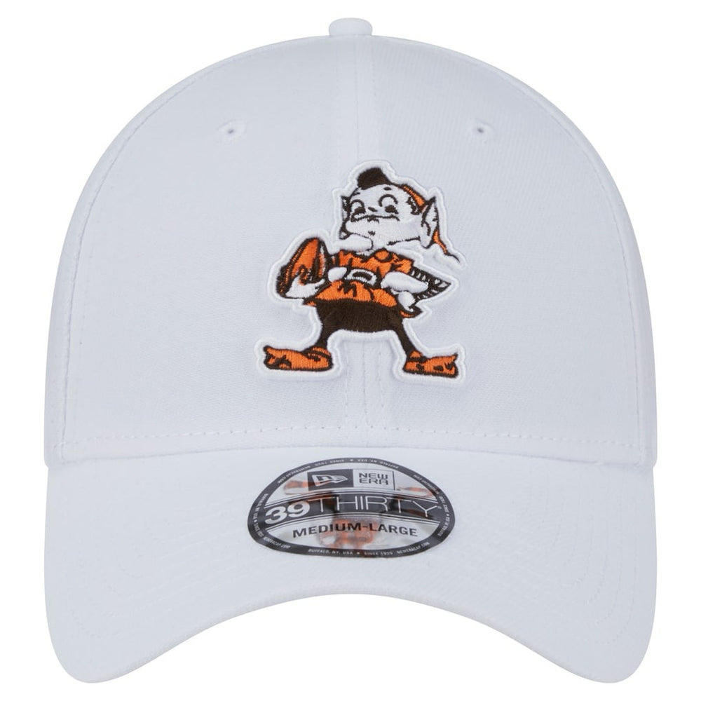 Cleveland Browns New Era Throwback 39THIRTY Flex Hat - White Hats