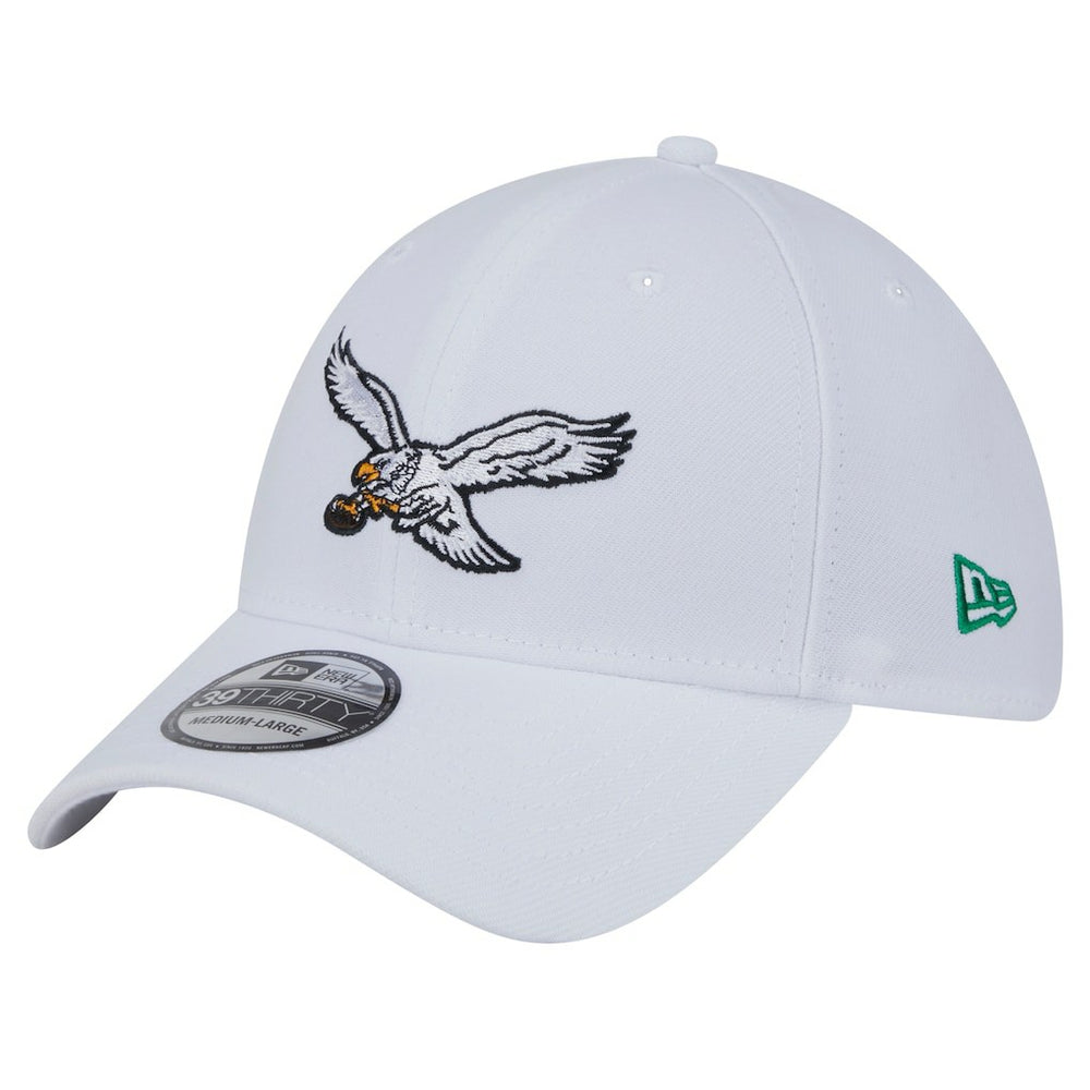 Philadelphia Eagles New Era Throwback 39THIRTY Flex Hat - White Hats