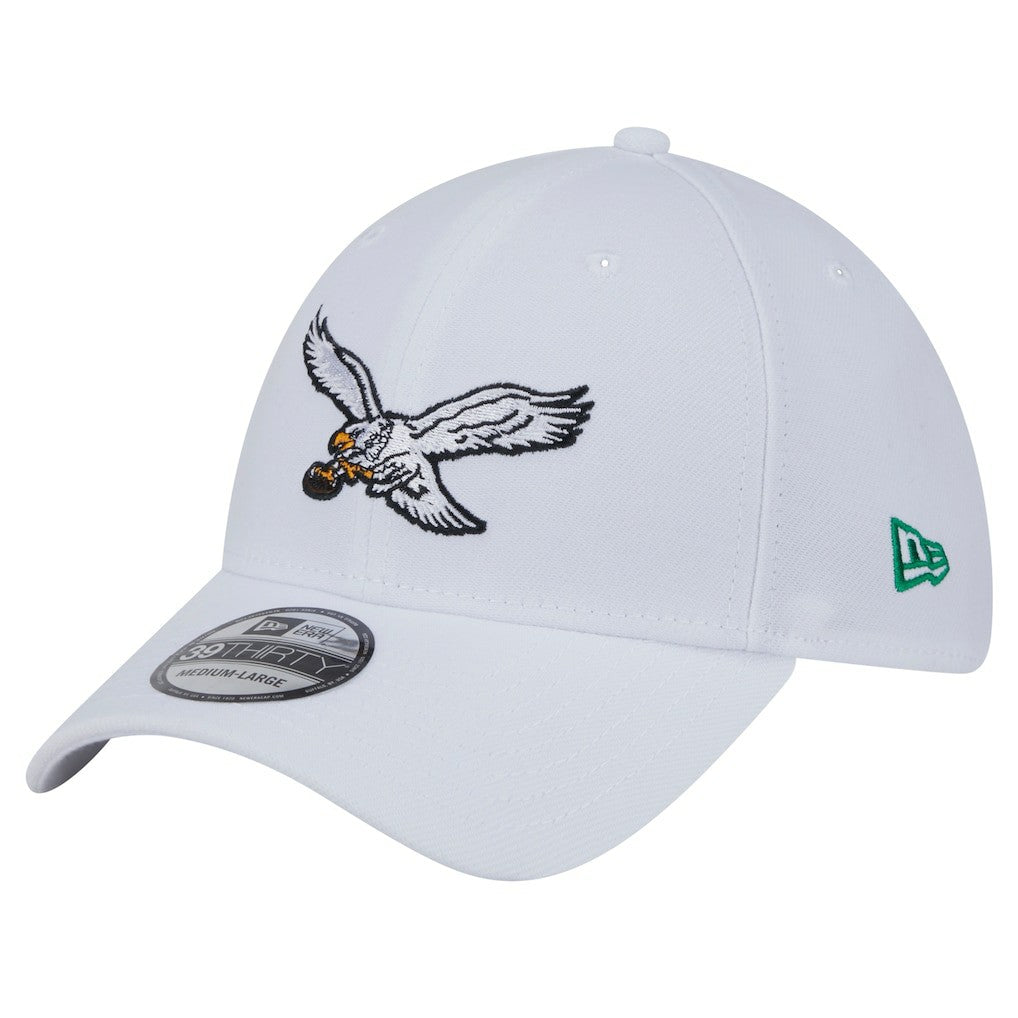 Philadelphia Eagles New Era Throwback 39THIRTY Flex Hat - White Hats