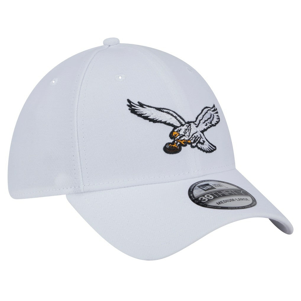 Philadelphia Eagles New Era Throwback 39THIRTY Flex Hat - White Hats