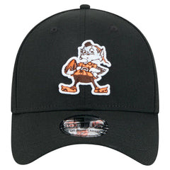 Cleveland Browns New Era Throwback Main 39THIRTY Flex Hat - Black Hats