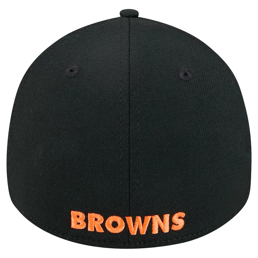 Cleveland Browns New Era Throwback Main 39THIRTY Flex Hat - Black Hats