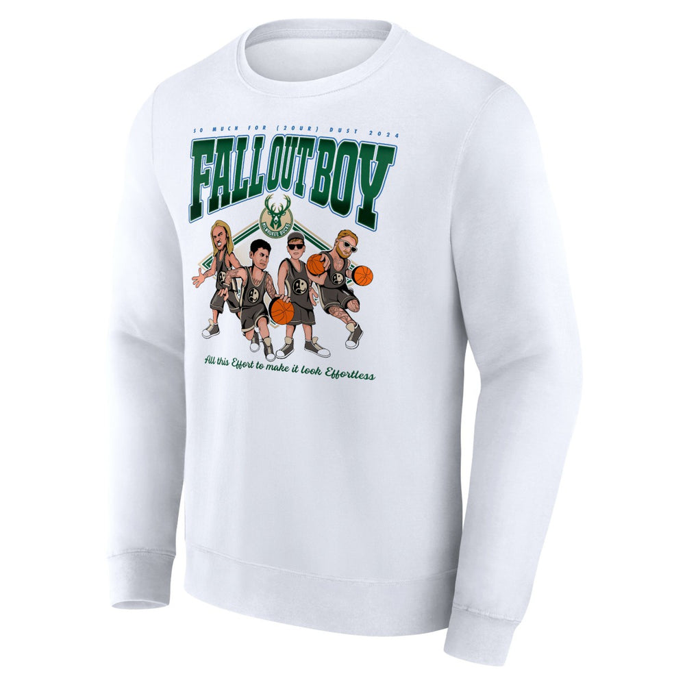Fall Out Boy x Milwaukee Bucks So Much For (2our) Dust Fleece Pullover Sweatshirt White - Fanatics
