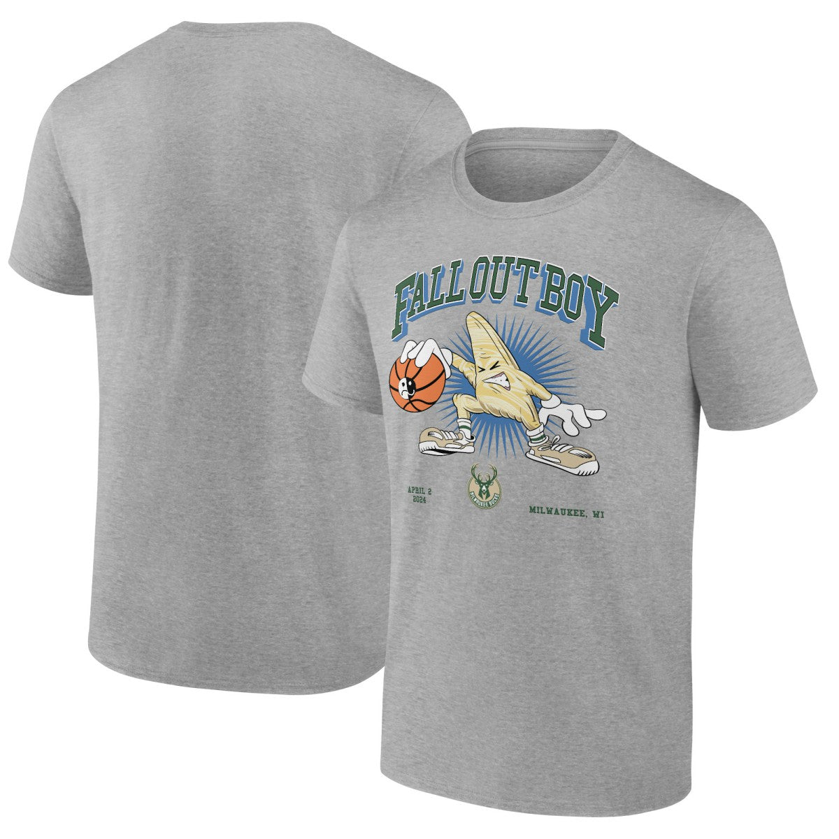 Fall Out Boy x Milwaukee Bucks So Much For (2our) Dust T-Shirt Gray - Fanatics