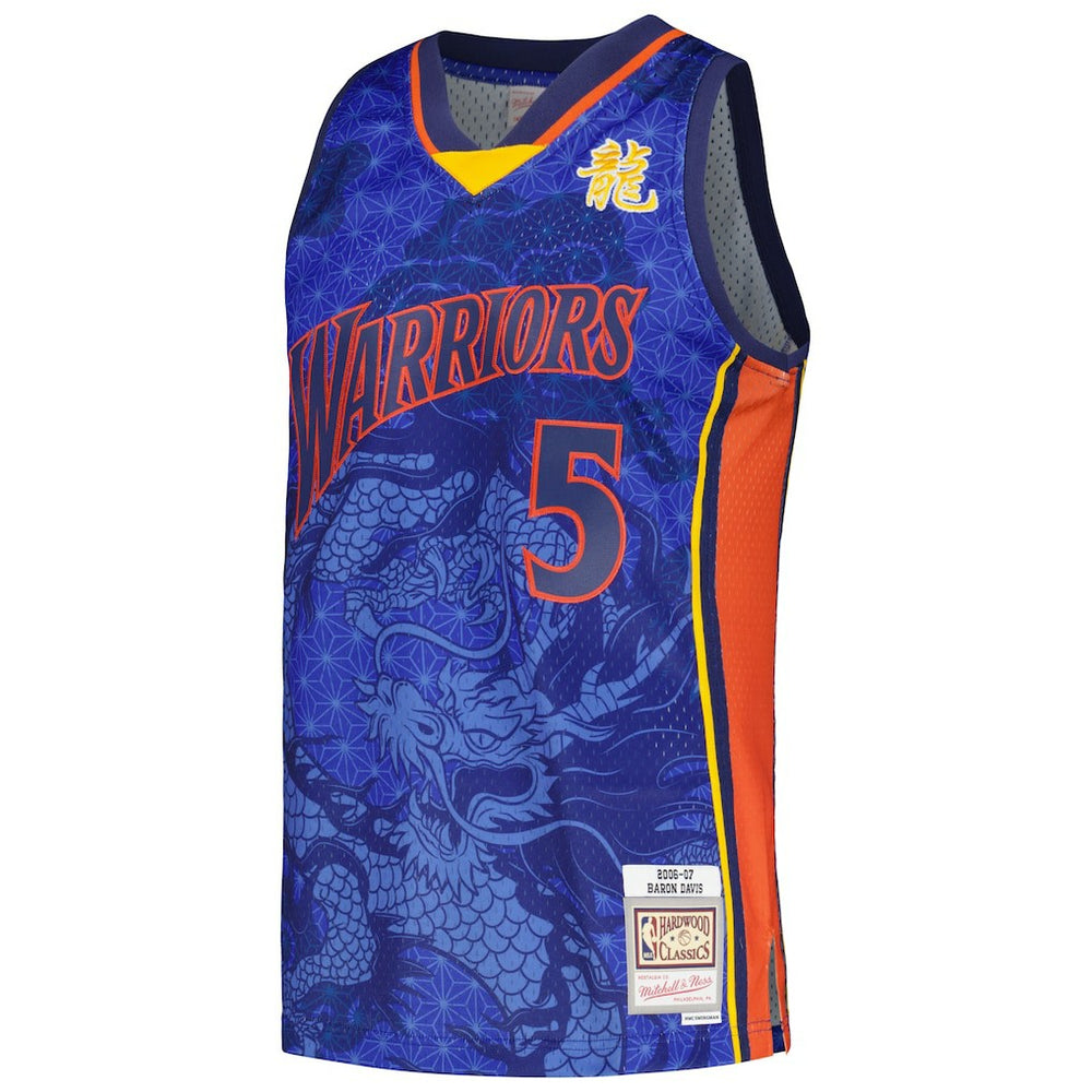 Baron Davis Golden State Warriors 2006/07 Hardwood Classics Asian Heritage 6.0 Swingman Throwback Player Jersey Royal - Mitchell & Ness