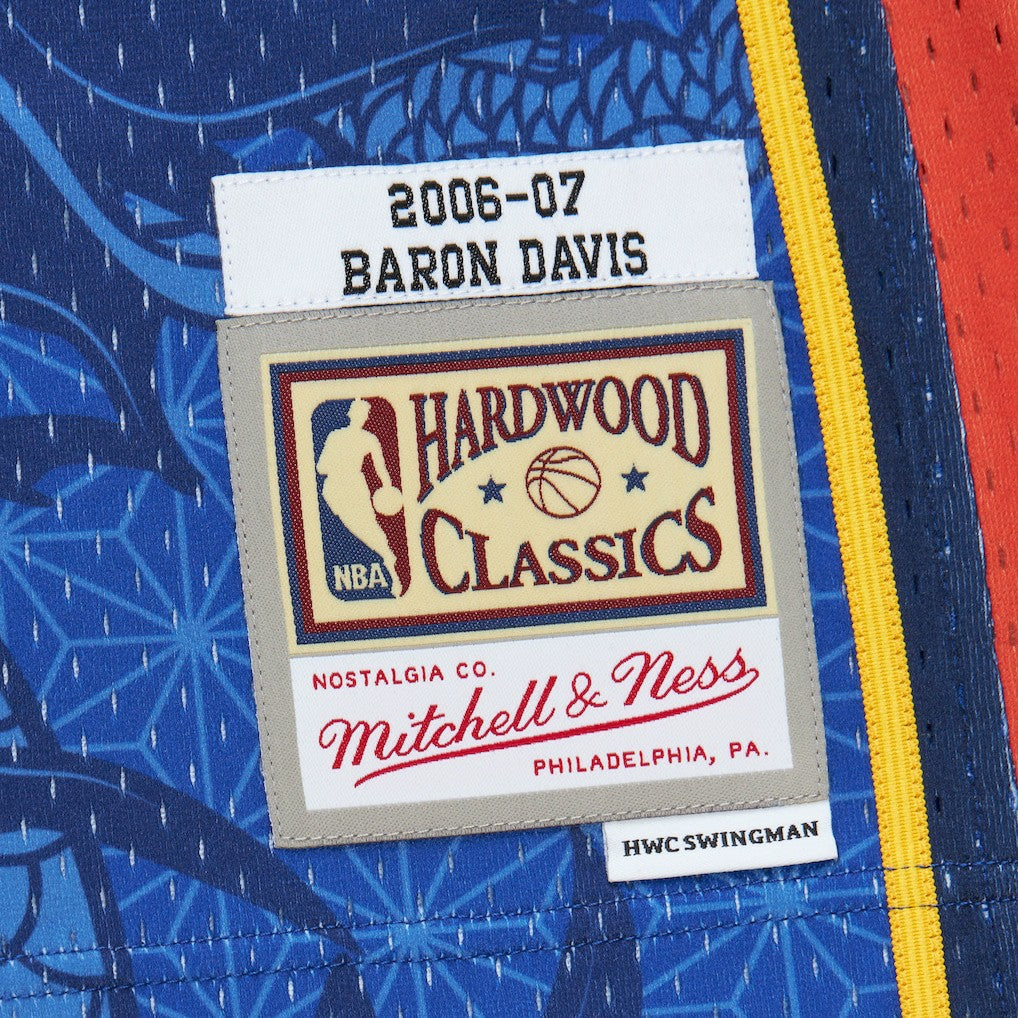 Baron Davis Golden State Warriors 2006/07 Hardwood Classics Asian Heritage 6.0 Swingman Throwback Player Jersey Royal - Mitchell & Ness