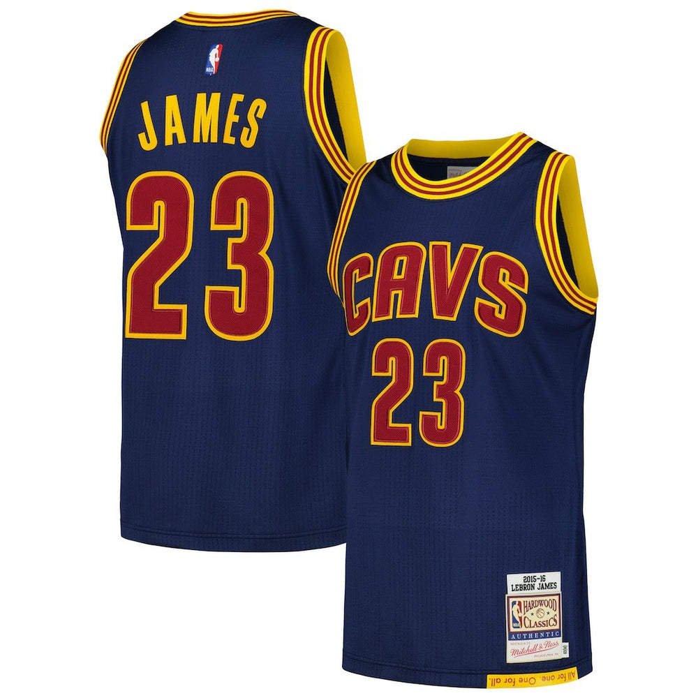 LeBron James Cleveland Cavaliers 2015/16 Hardwood Classics Authentic Jersey Navy - Mitchell & Ness