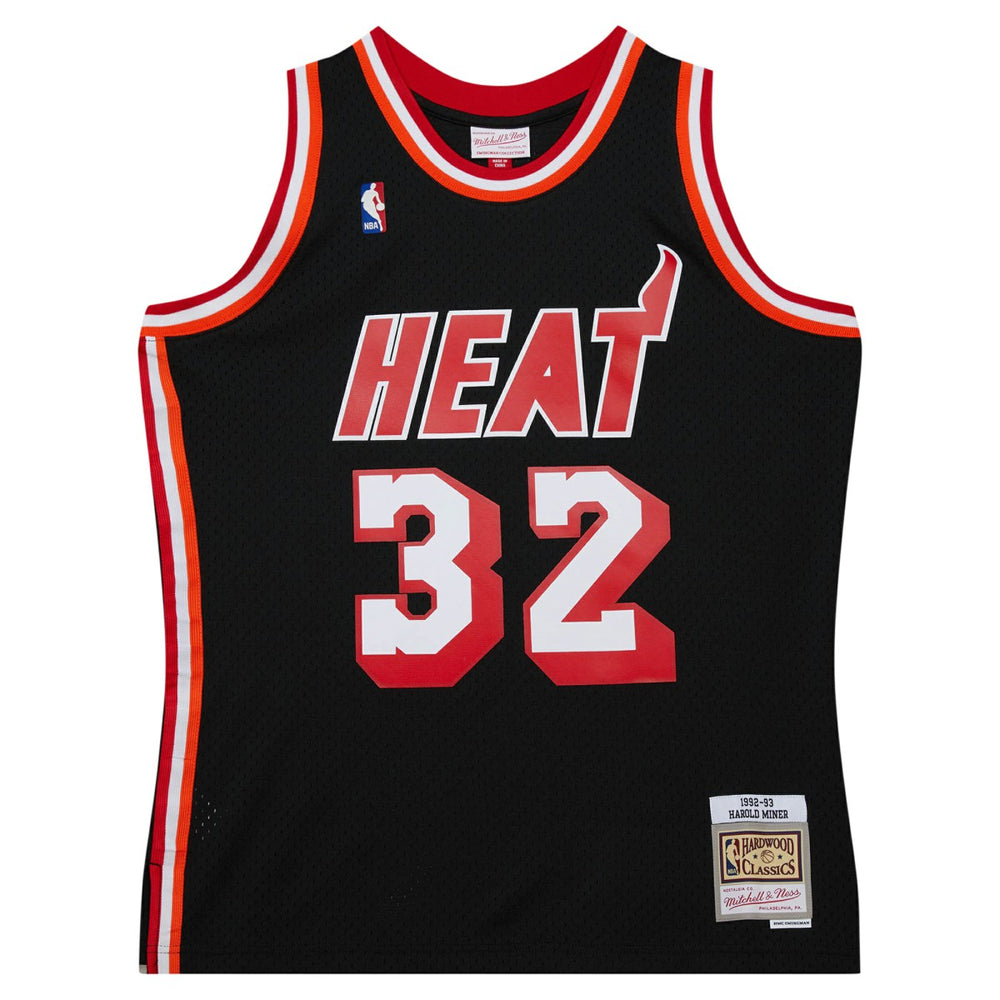 Harold Miner Miami Heat 1992/93 Hardwood Classics Swingman Throwback Jersey Black - Mitchell & Ness