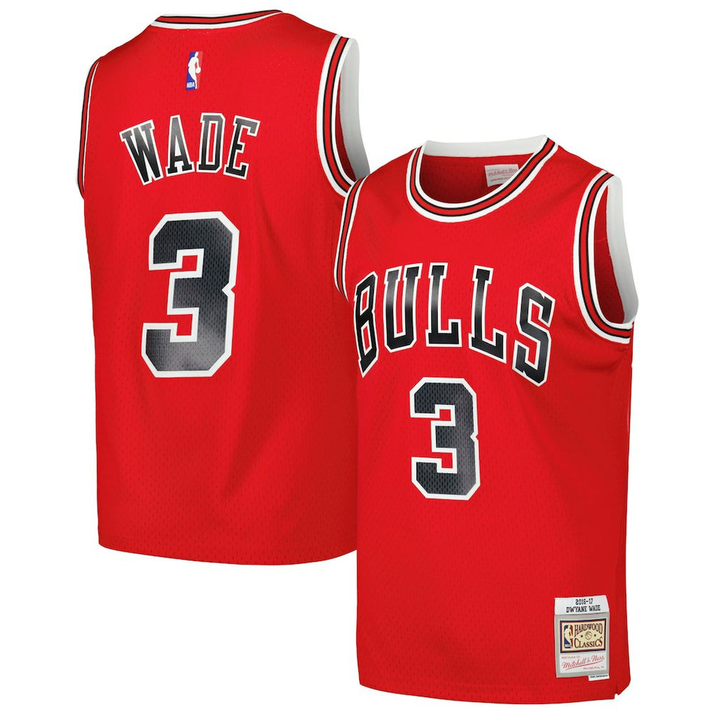 Dwyane Wade Chicago Bulls 2016/17 Hardwood Classics Swingman Jersey Red - Mitchell & Ness
