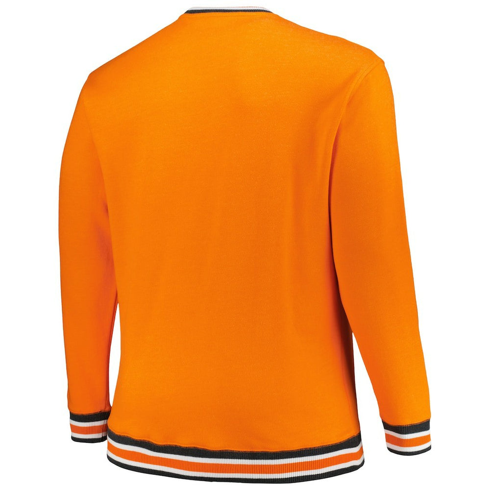 Cincinnati Bengals New Era Big & Tall Pullover Sweatshirt - Orange Pullover
