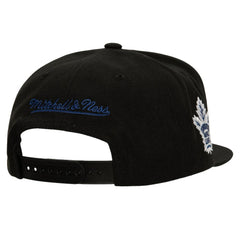 Toronto Maple Leafs Mitchell & Ness Retro Script Colorblock Snapback Hat - Black | US 201141489