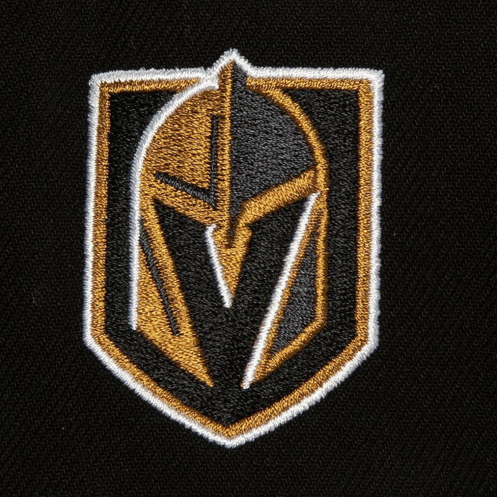 Vegas Golden Knights Mitchell & Ness Retro Script Colorblock Snapback Hat - Black | US 201141490
