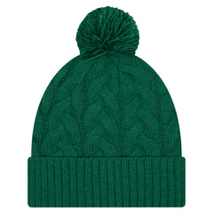 New York Jets New Era Women's Cable Cuffed Knit Hat with Pom - Green Hats