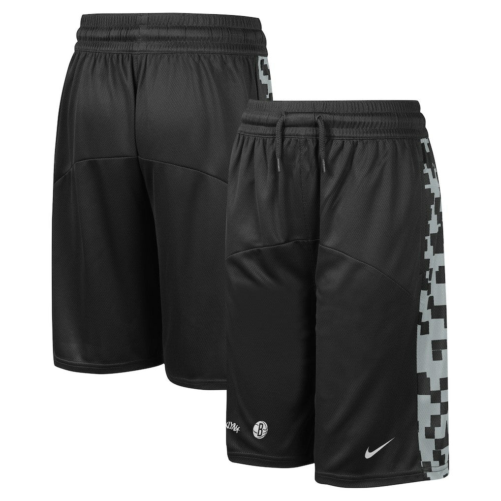 Brooklyn Nets Youth Courtside Starting Five Team Shorts Black - Nike