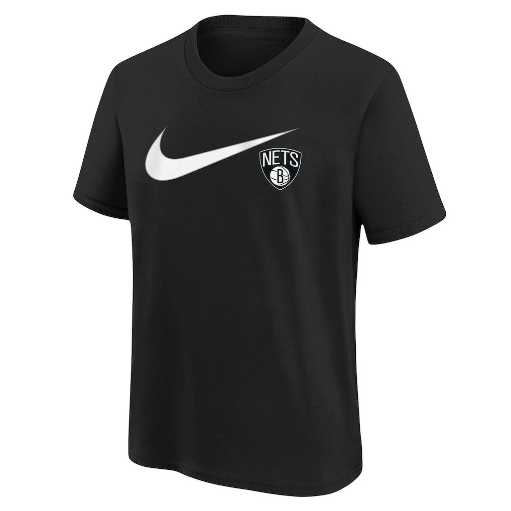 Brooklyn Nets Youth Swoosh T-Shirt Black - Nike