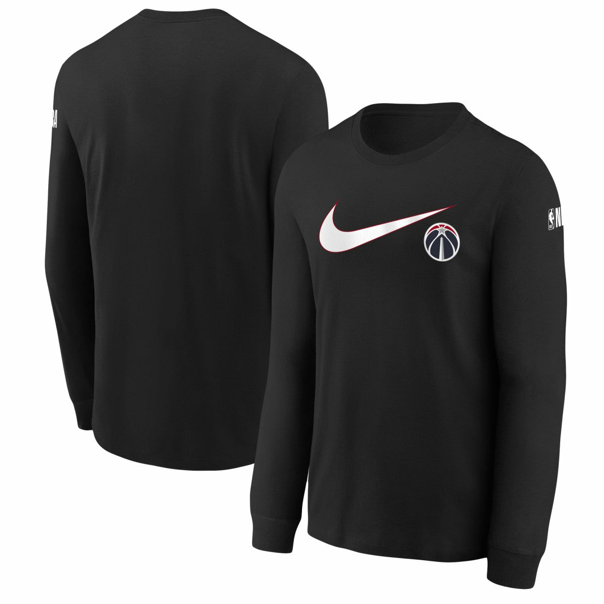Washington Wizards Youth Swoosh Long Sleeve T-Shirt Black - Nike