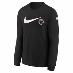 Washington Wizards Youth Swoosh Long Sleeve T-Shirt Black - Nike