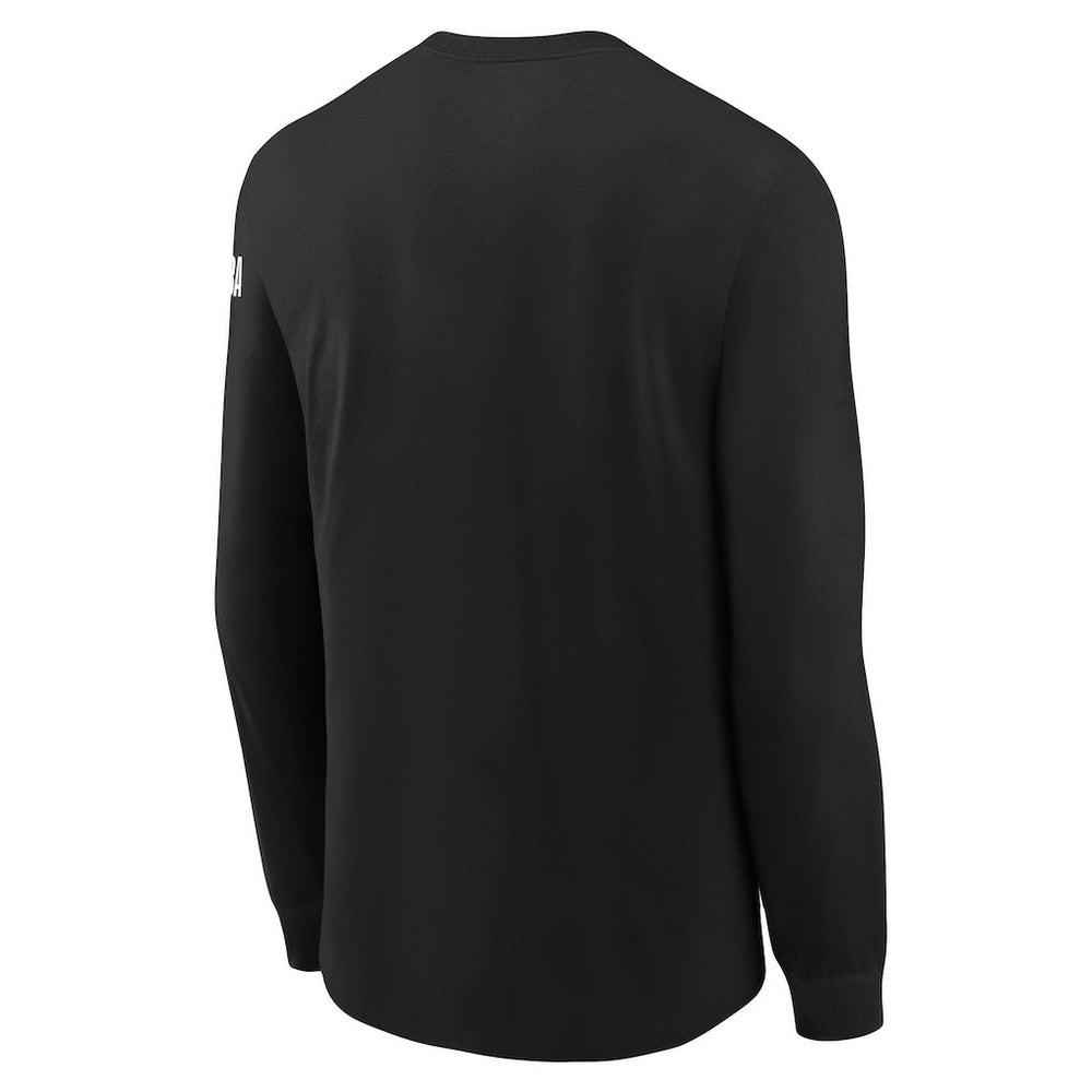 Brooklyn Nets Youth Swoosh Long Sleeve T-Shirt Black - Nike