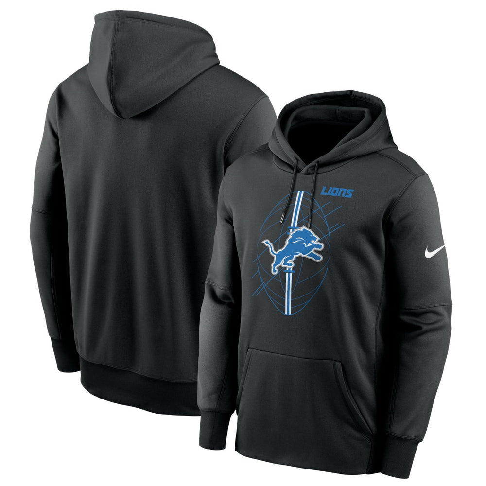 Detroit Lions Team Performance Pullover Hoodie - Black Hoodies