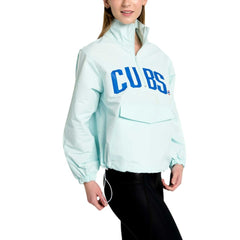 Chicago Cubs Lusso Women's Parker Half-Zip Jacket - Light Blue Jackets