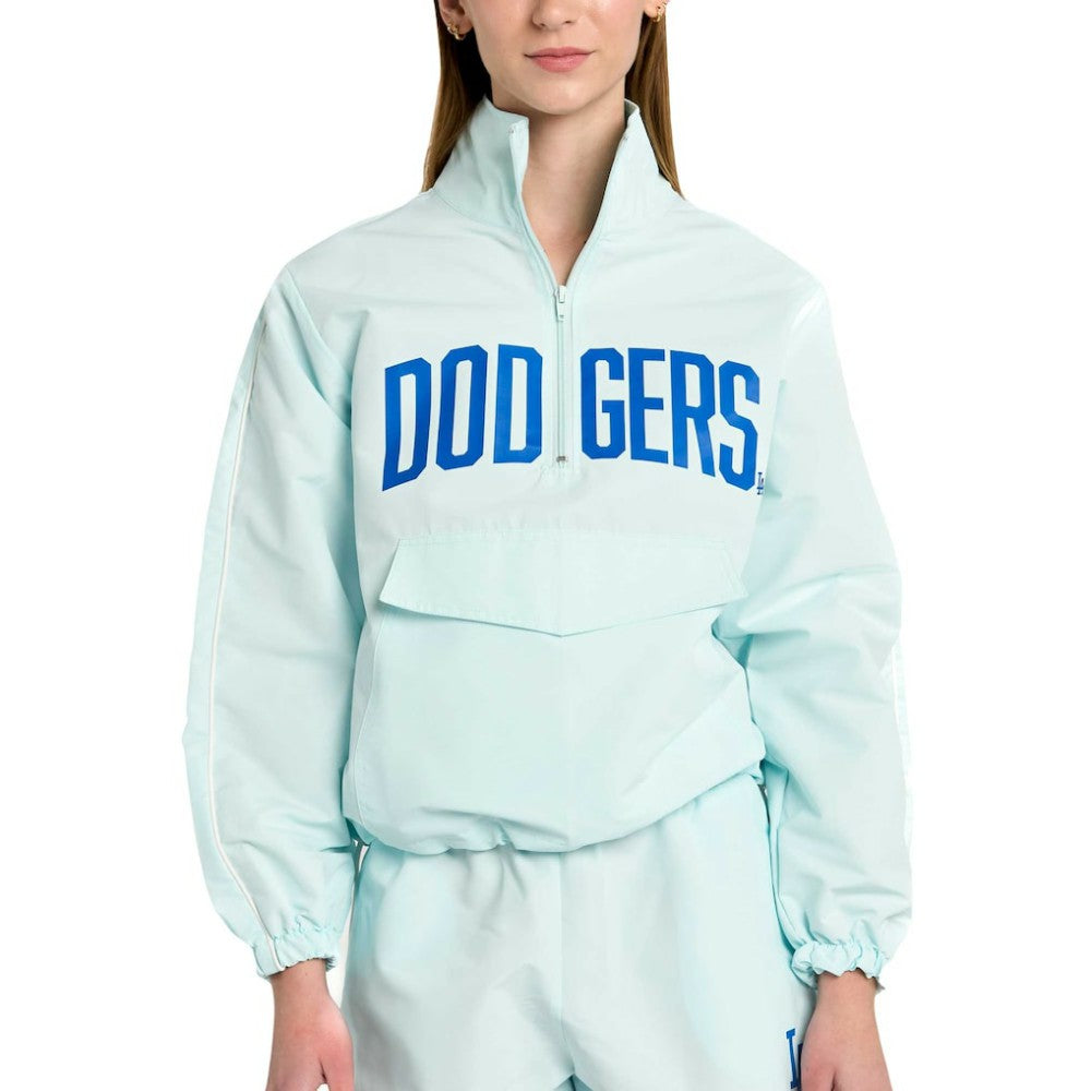 Los Angeles Dodgers Lusso Women's Parker Half-Zip Jacket - Light Blue Jackets