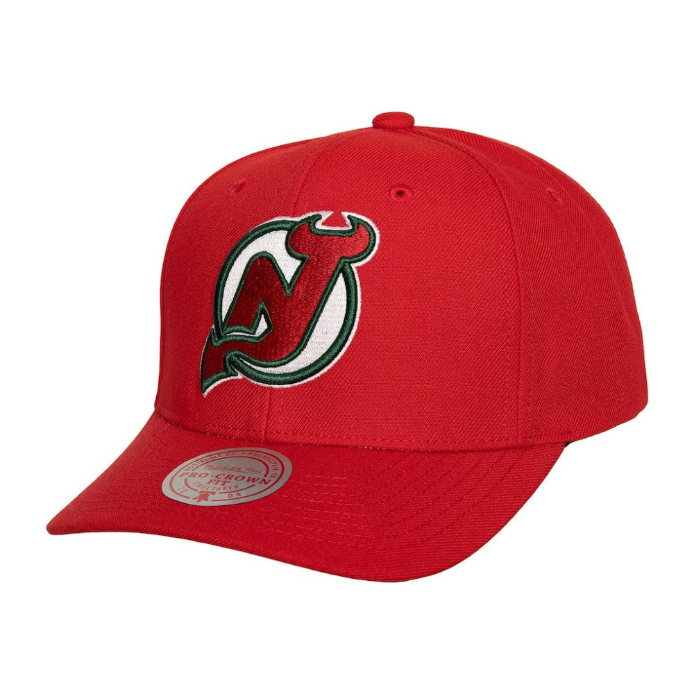 New Jersey Devils Mitchell & Ness Team Ground Pro Adjustable Hat - Red | US 201148377