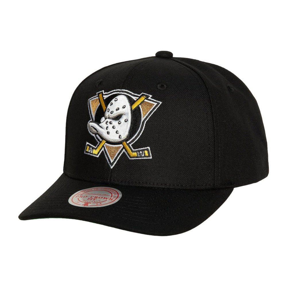 Anaheim Ducks Mitchell & Ness Team Ground Pro Adjustable Hat - Black | US 201148378