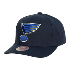 St. Louis Blues Mitchell & Ness Team Ground Pro Adjustable Hat - Navy | US 201148384