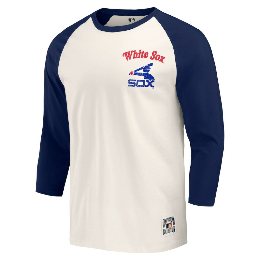 Chicago White Sox Darius Rucker Collection by Fanatics Cooperstown Collection Raglan 3/4-Sleeve T-Shirt - Navy/White T-shirts