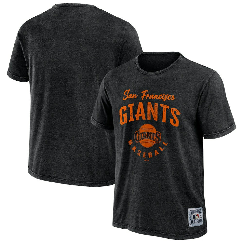 San Francisco Giants Darius Rucker Collection by Fanatics Cooperstown Collection Washed T-Shirt - Black T-shirts